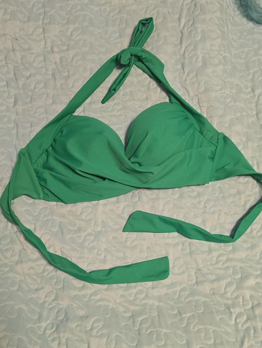 Women’s Green Halter Bikini Top